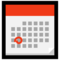 Calendar emoji on Microsoft